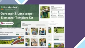 PuriGarden - Gardener and Landscape Elementor Pro Template Kit