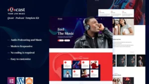 Qcast - Podcast & Music Elementor Template Kit