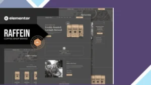 Wordpress Tools 14 Raffein - Coffee Shop Brand Elementor Template Kit