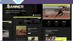 Ranner - Marathon Running Club and Sports Elementor Template Kit