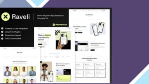Raveli - Online Payment App Elementor Template Kit
