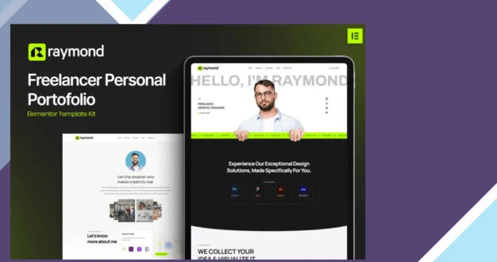 Raymond - Freelancer Personal Portofolio Elementor Template Kit 1 Raymond - Freelancer Personal Portofolio Elementor Template Kit