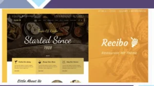 Recibo - Restaurant / Food / Cook WordPress Theme