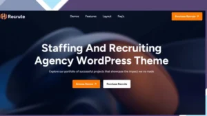 Recrute - Staffing and Recruiting Agency WordPress Theme