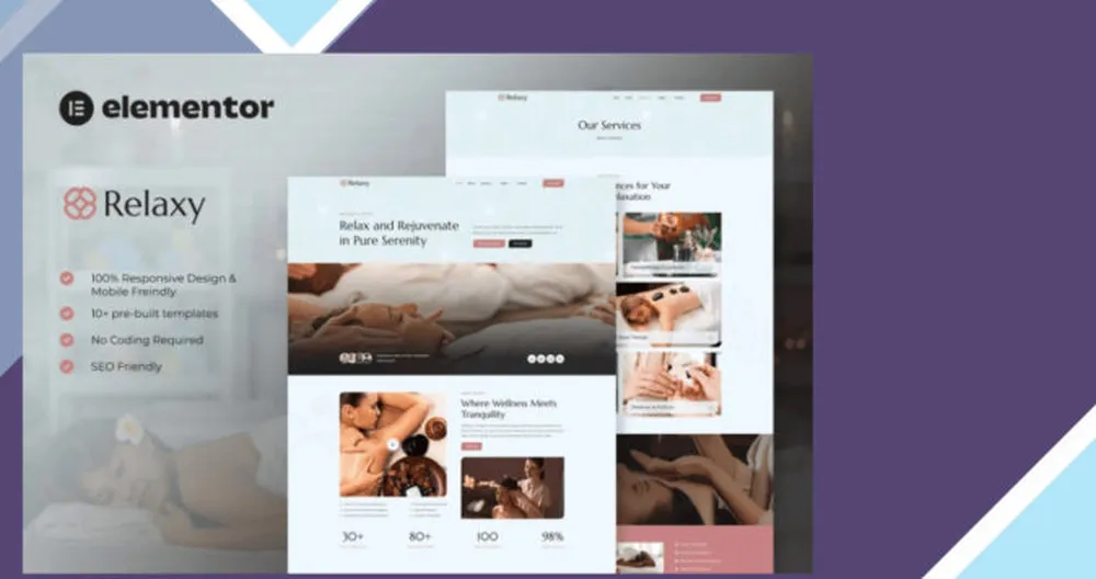 Relaxy - Spa and Wellness Elementor Template Kit 1 Relaxy - Spa and Wellness Elementor Template Kit