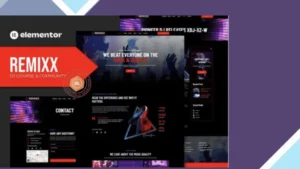 Remixx - Dj Course and Community Elementor Template Kit
