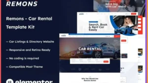 Remons - Car Rental Elementor Template Kit