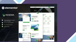 Renewa - Solar and Green Renewable Energy Elementor Template Kit