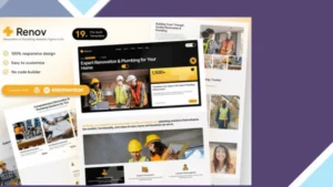 Renov - Renovation and Plumbing Elementor Template Kit