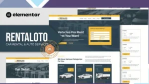 Rentaloto - Car Rental and Auto Services Elementor Template Kit