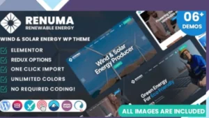 Renuma - Wind and Solar Energy WordPress Theme