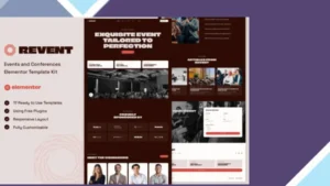 Revent - Events and Conferences Elementor Template Kit
