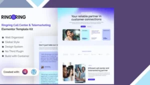 Ringring - Call Center and Telemarketing Elementor Pro Template Kit