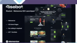 Risebot - Metaverse IGO Launchpad Elementor Template Kit