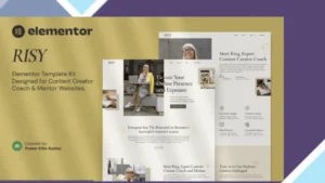 Risy - Content Creator Coach and Mentor Elementor Template Kit