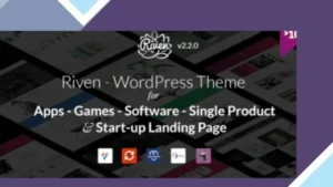 Riven - App, Game, Single Product Landing Page
