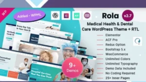 Rola - Medical Health and Dental Care Elementor WordPress Theme