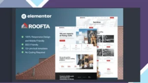 Roofta - Roofing Services Elementor Template Kit