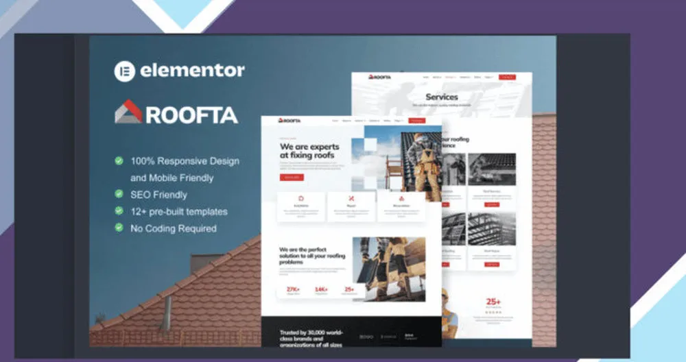 Roofta - Roofing Services Elementor Template Kit 1 Roofta - Roofing Services Elementor Template Kit