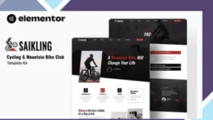 Saikling - Cycling Mountain Bike Club Elementor Template Kit