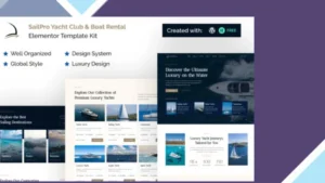Sailpro - Yacht Club and Boat Rental Elementor Template Kit