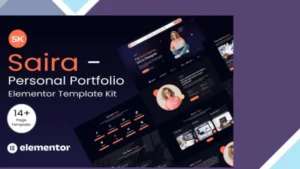 Saira - Personal Portfolio Elementor Template Kit