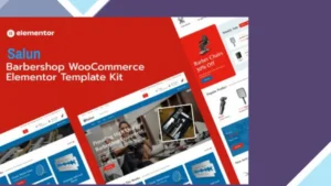 Salun - Barbershop Tools and Equipments Store WooCommerce Elementor Pro Template Kit
