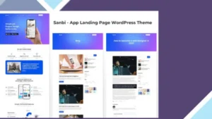 Sanbi - App Landing Page WordPress Theme