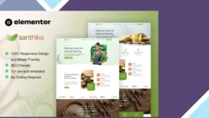 Santhika - Ayurveda and Natural Beauty Care Elementor Template Kit
