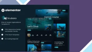 Scubara - Dive and Ocean Explorations Elementor Template Kit