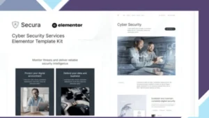 Wordpress Tools 15 Secura - Cyber Security Services Elementor Template Kit