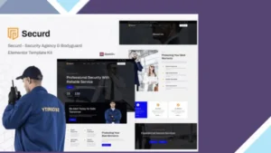 Wordpress Tools 16 Securd - Security Agency and Bodyguard Elementor Template