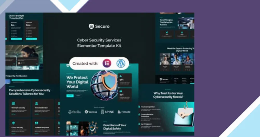 Securo - Cyber Security Services Elementor Template Kit 1 Securo - Cyber Security Services Elementor Template Kit