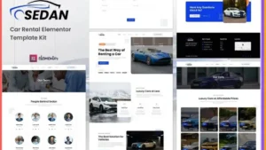 Sedan - Car Rental Elementor Template Kit