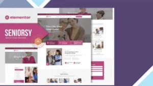 Wordpress Tools 11 Seniorsy - Senior Care Services Elementor Template Kit
