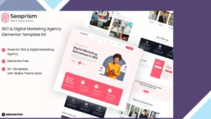 Wordpress Tools 10 Seoprism - SEO and Digital Agency Elementor Template Kit