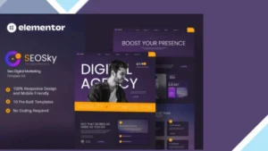 Wordpress Tools 12 Seosky - Seo Digital Marketing Elementor Template Kit