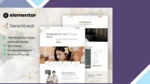 SereniTreat - Spa and Beauty Care Elementor Pro Template Kit