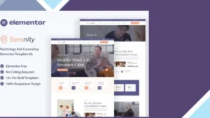 Serenity - Psychology and Counseling Elementor Template Kit