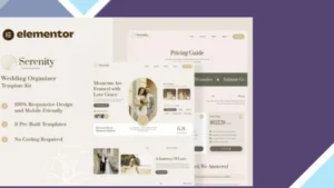 Serenity - Wedding Organizer Elementor Template Kit