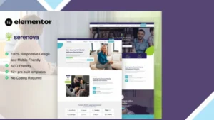 Serenova - Psychology and Mental Health Elementor Pro Template Kit