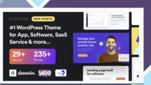 ShadePro - Startup and SaaS WordPress Theme