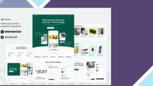 Shopper - Mobile App and Startup Showcase Elementor Template Kit