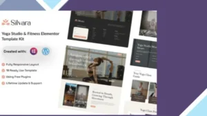 Silvara - Yoga Studio and Fitness Elementor Template Kit
