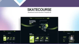Skatecourse - Skateboard Lesson Elementor Kit