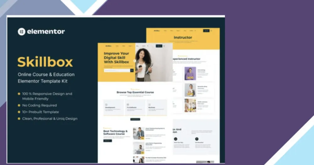 Skillbox - Online Course and Education Elementor Template Kit