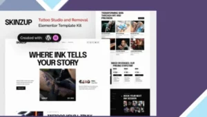 Skinzup - Tattoo Studio and Removal Elementor Template Kit
