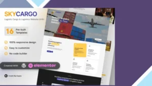 Skycargo - Logistic Cargo and Logistics Elementor Template Kit