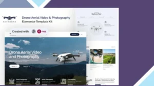Skydrone - Drone Aerial Video and Photography Elementor Template Kit