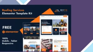 SkyFix - Roofing Services Elementor Template Kit